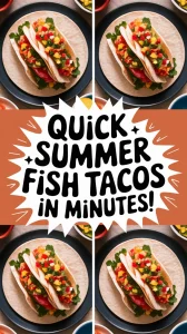 Delicious Fish Tacos with Summer Salsa cooked in the microwave