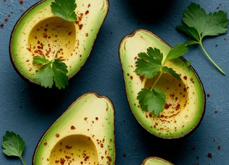Microwave Charred Grilled Avocado Halves