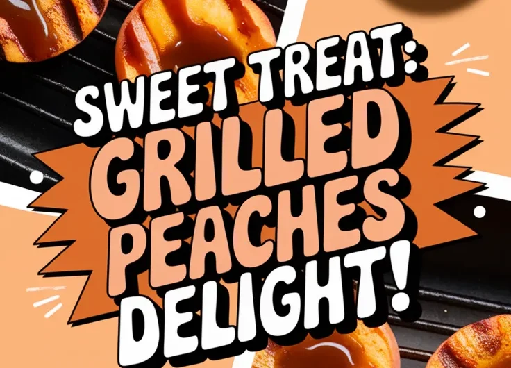 Grilled Cinnamon Peaches with Microwave Caramel