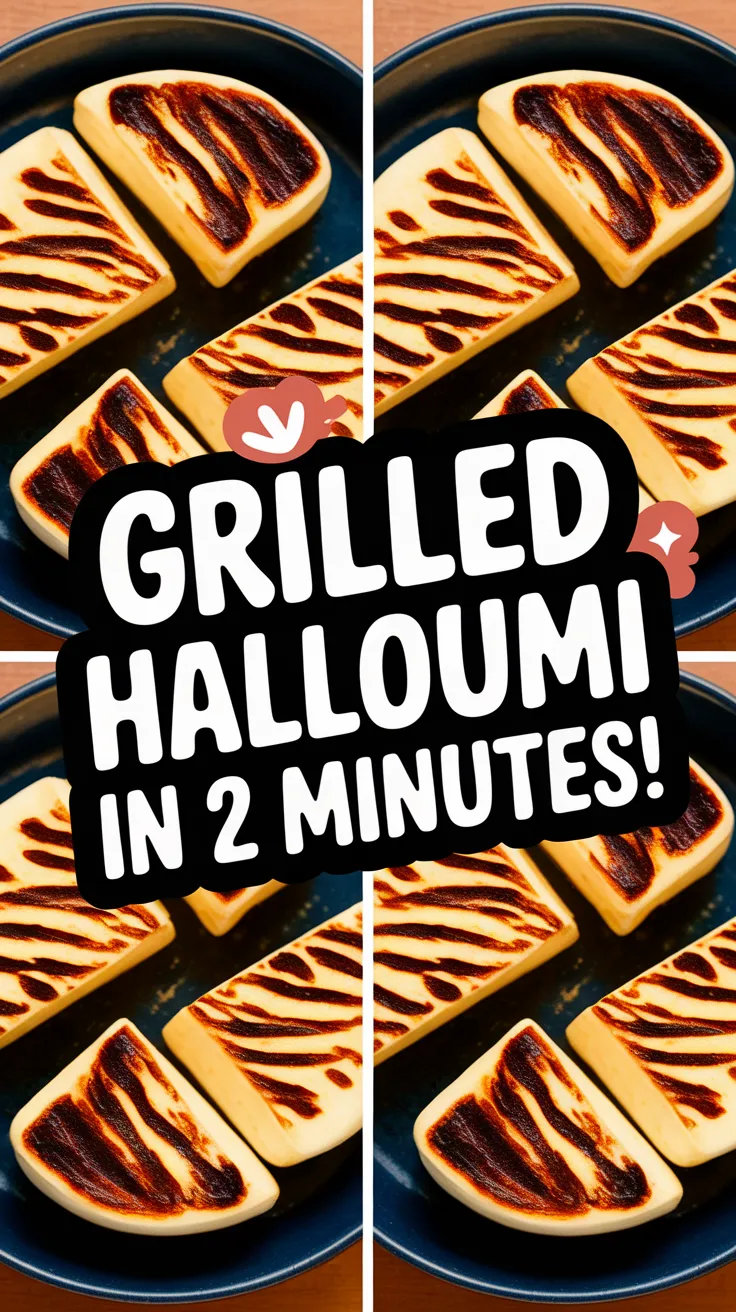 Delicious grilled Halloumi cheese prepared in the microwave