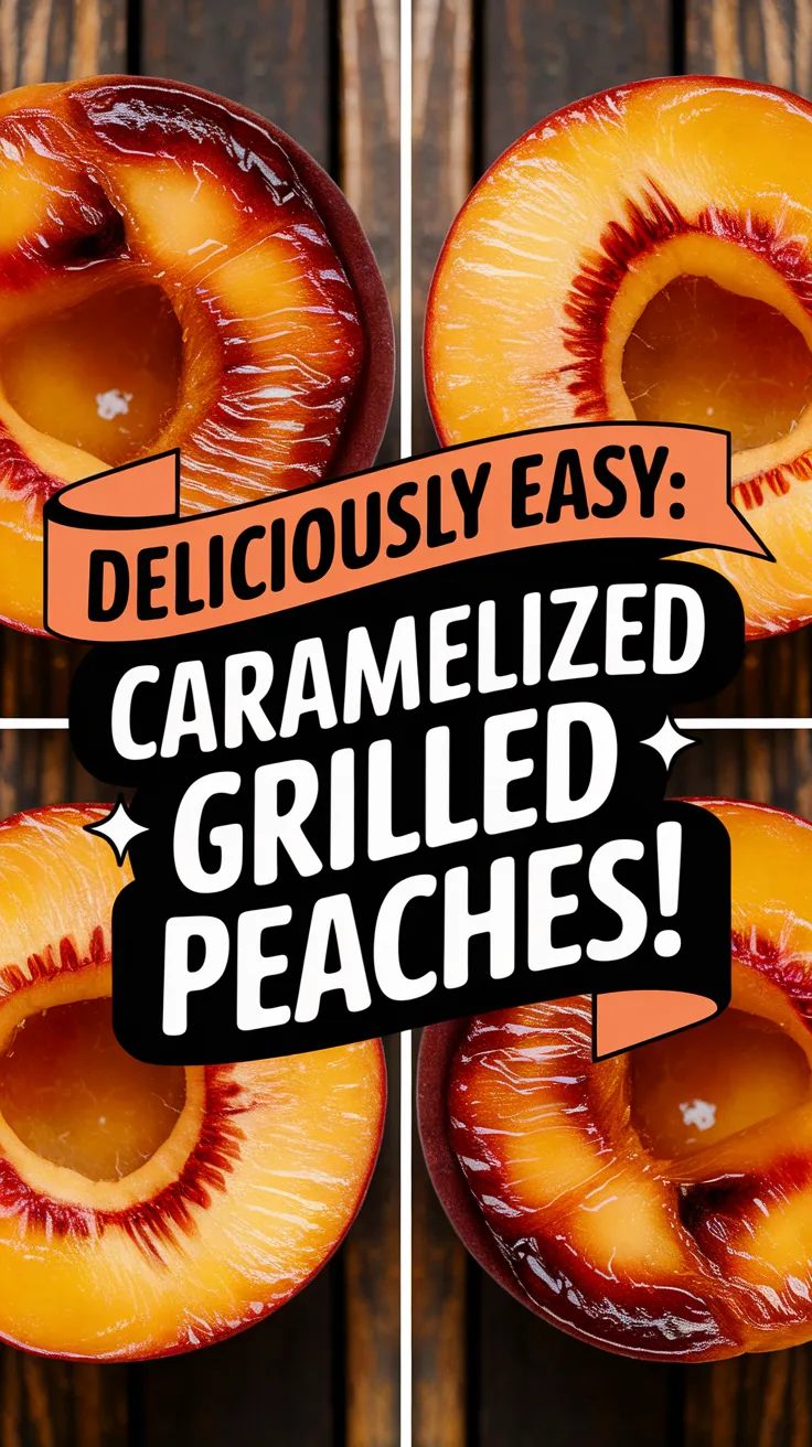 Caramelized grilled peaches, perfect for a delicious dessert.