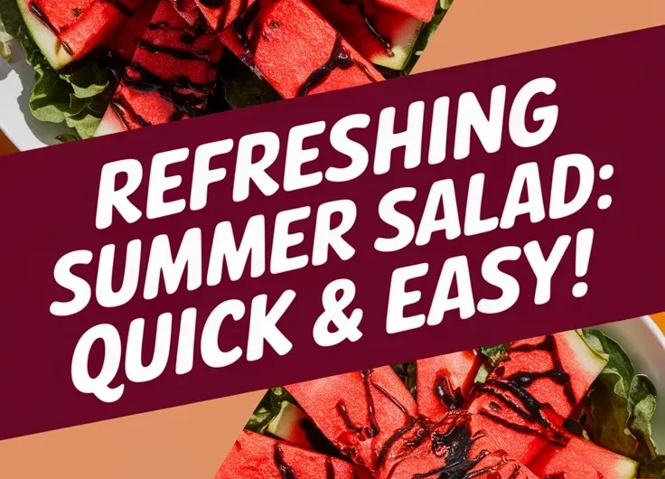 Grilled Watermelon Salad with Microwave Balsamic Glaze