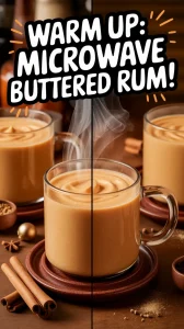Delicious Hot Buttered Rum Mix prepared in a microwave.