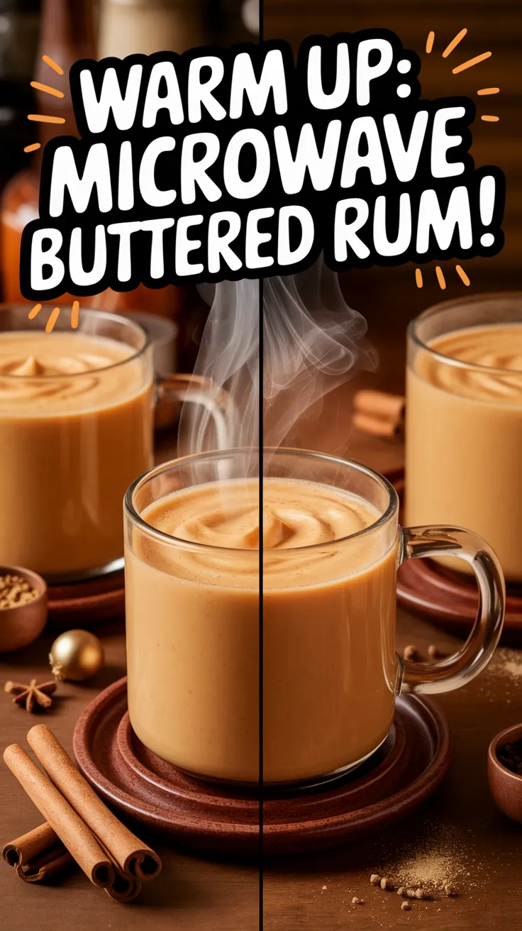 Delicious Hot Buttered Rum Mix prepared in a microwave.