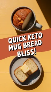 Delicious 2-Minute Microwave Coconut Flour Mug Bread for Keto diet