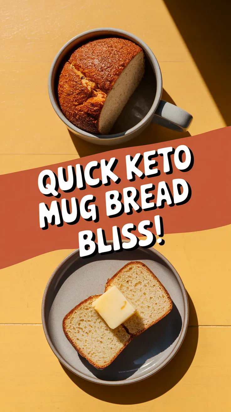 Delicious 2-Minute Microwave Coconut Flour Mug Bread for Keto diet