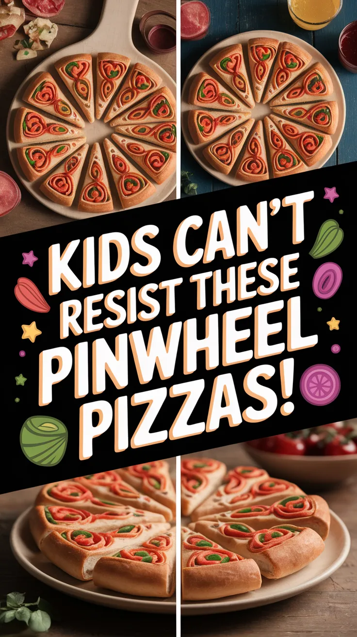 Delicious microwave-friendly pinwheel pizzas perfect for kids, featuring colorful toppings.