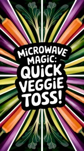 Colorful vegetables for Lazy Garden Veggie Toss prepared in the microwave