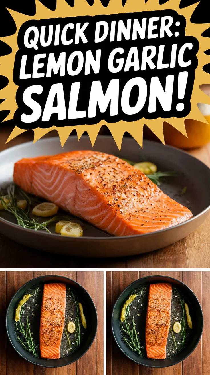 Delicious Lemon Garlic Salmon ready to be cooked in the microwave, perfect for a quick 2-minute meal.