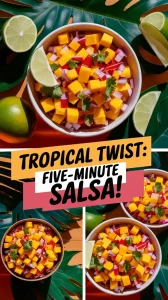 Colorful Mango Salsa with Fresh Ingredients for Summer Recipes