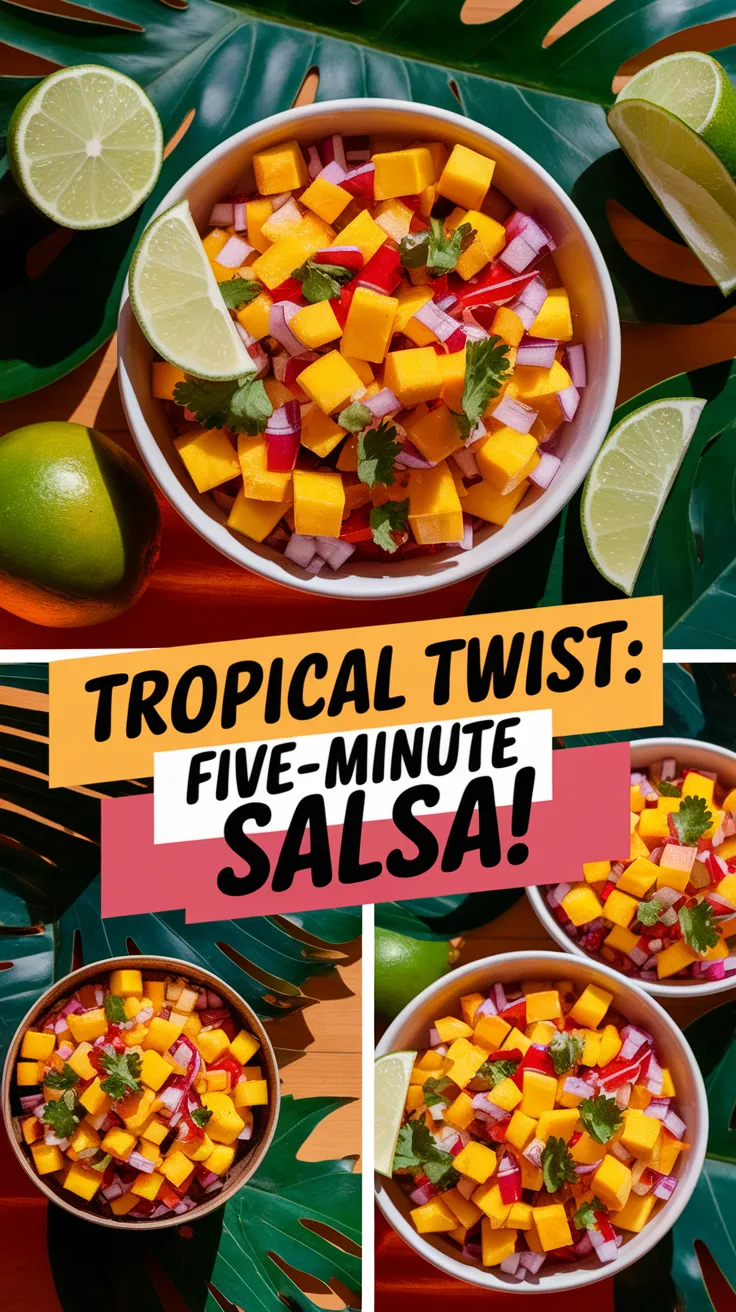 Colorful Mango Salsa with Fresh Ingredients for Summer Recipes