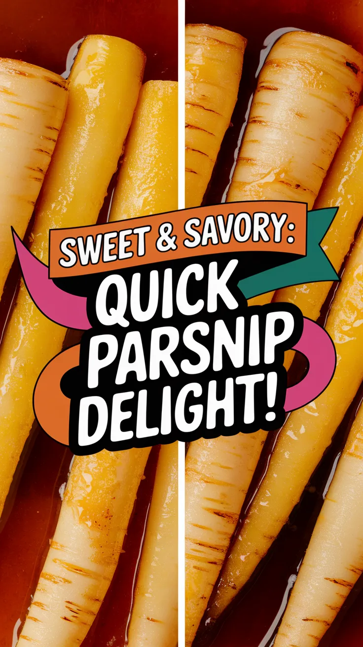 Delicious maple glazed parsnips caramelized in the microwave