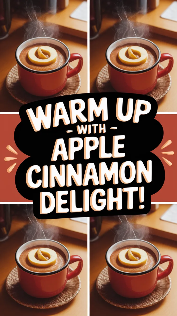Delicious microwave apple cinnamon mug dessert topped with cream and an apple slice.