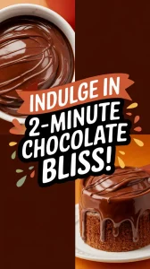 Delicious microwave avocado chocolate mug cake topped with rich chocolate glaze.