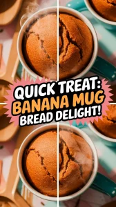 Delicious microwave banana bread mug ready to enjoy, showcasing its fluffy texture and warm aroma.