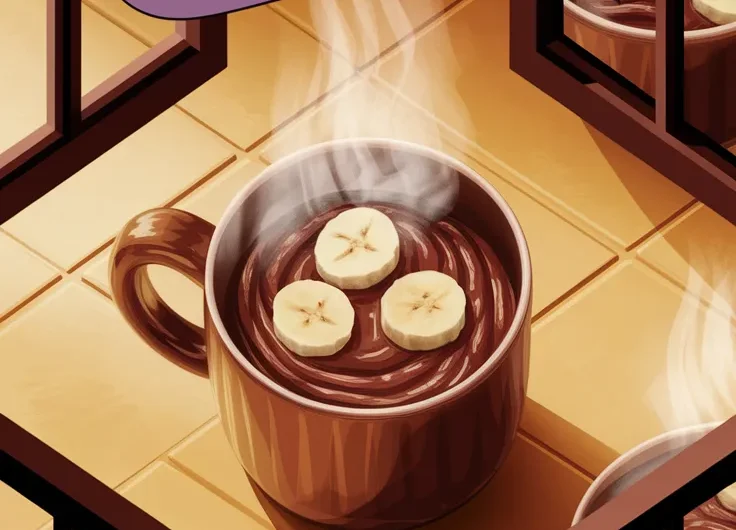Microwave Banana Chocolate Mug Cake