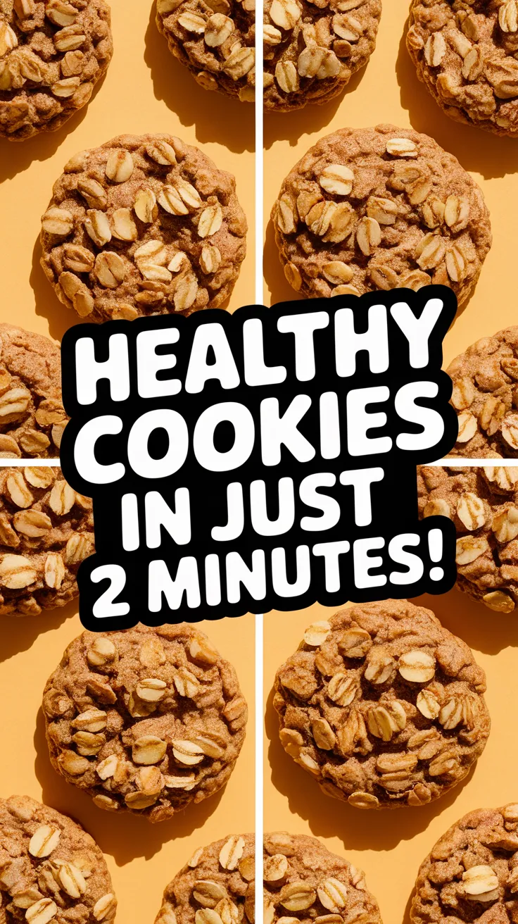 Delicious gluten-free banana oat cookies made in just two minutes in the microwave.