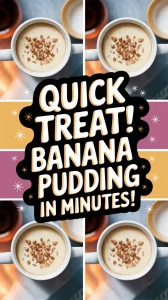 Delicious microwave banana pudding mug ready to enjoy