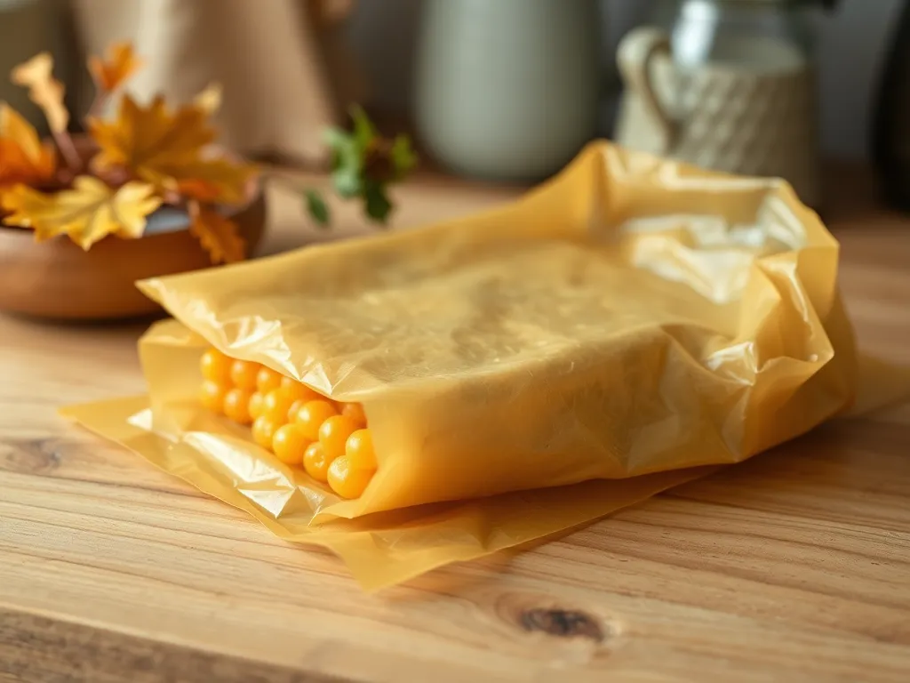 Beeswax food wraps ready for cleaning in a kitchen setting