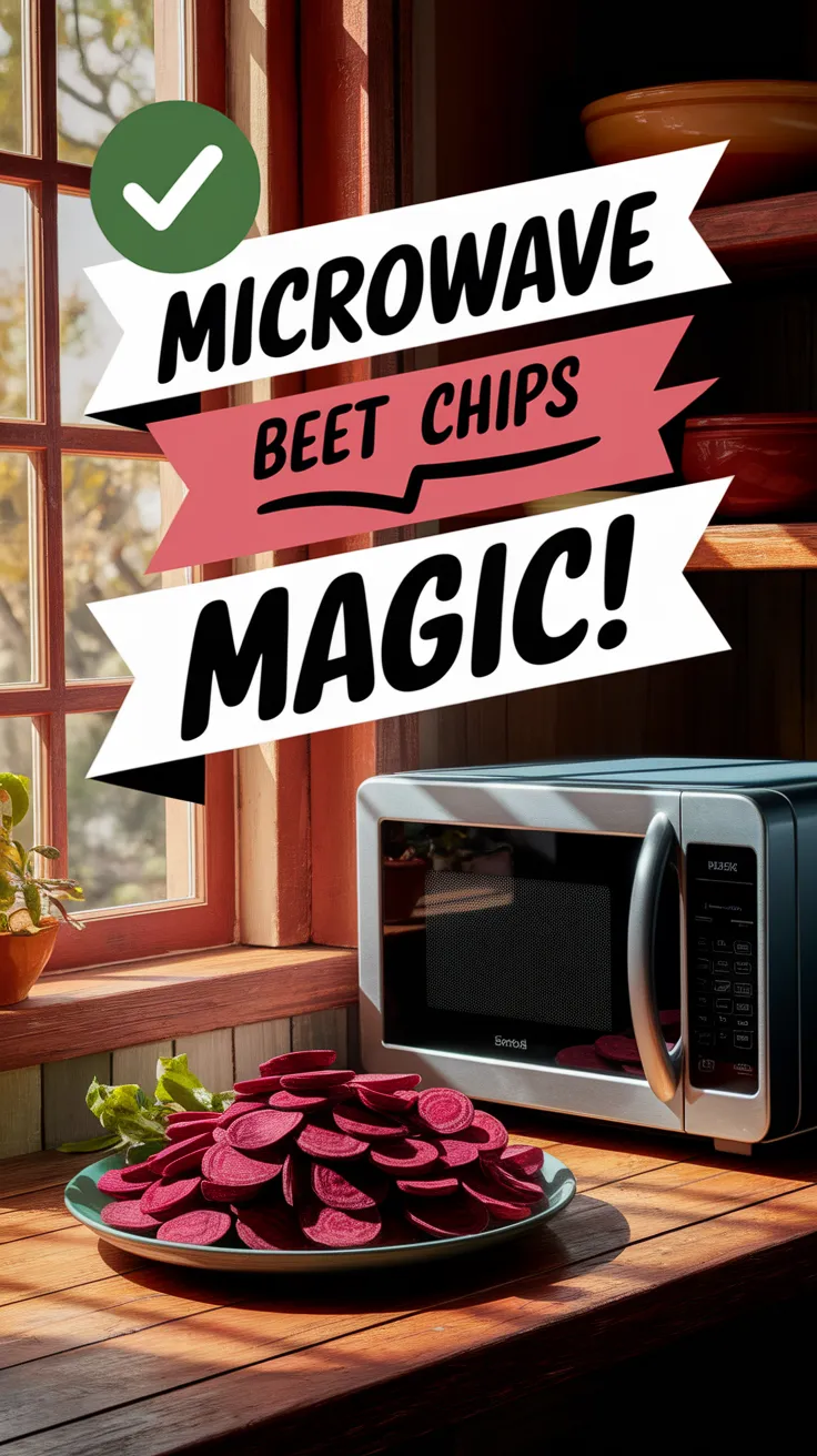 Delicious homemade beet chips prepared in a microwave.