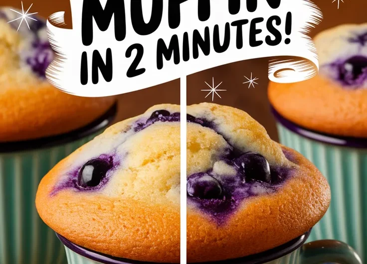 2-Minute Microwave Blueberry Muffin in a Mug
