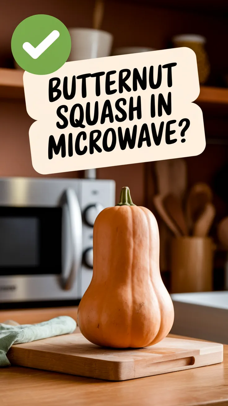 Butternut squash ready to be microwaved for custard base preparation.