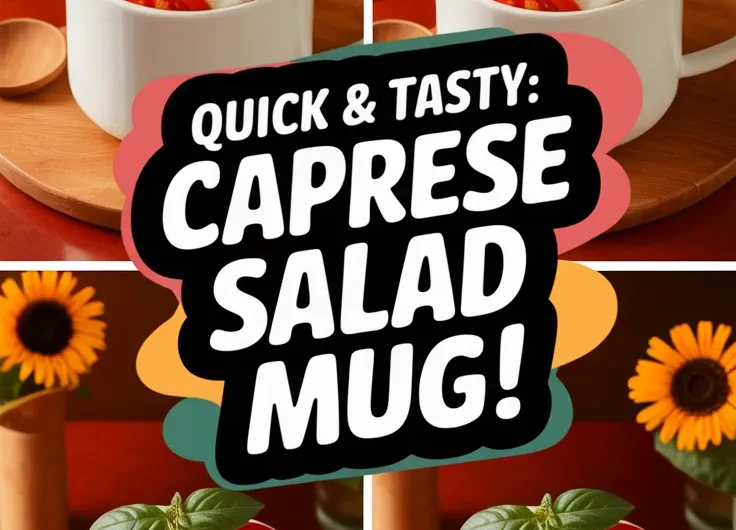 Microwave Caprese Salad Mug