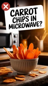 A bowl of carrot chips ready to be microwaved to avoid burning