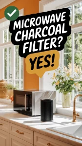 Microwave Charcoal Filter with Check Mark for Refreshing Absorption