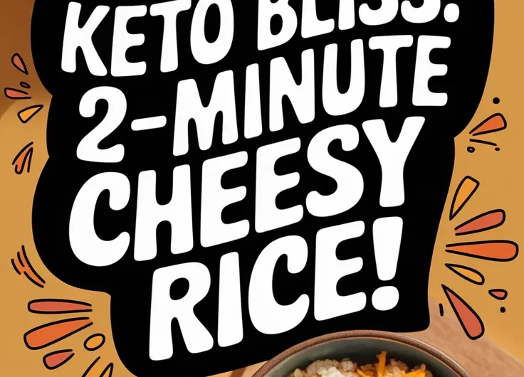 2-Minute Microwave Cheesy Cauliflower Rice (Keto)