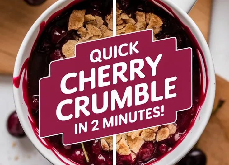 Microwave Cherry Crumble Mug