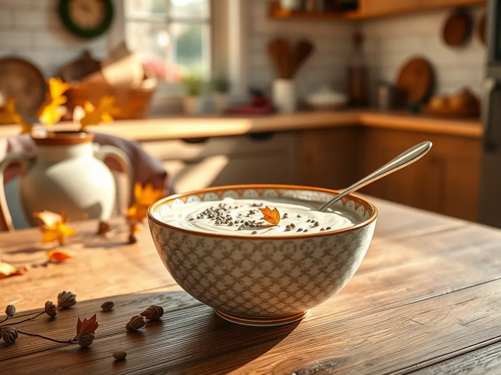 Delicious chia seed pudding prepared in a bowl, perfect for microwaving.