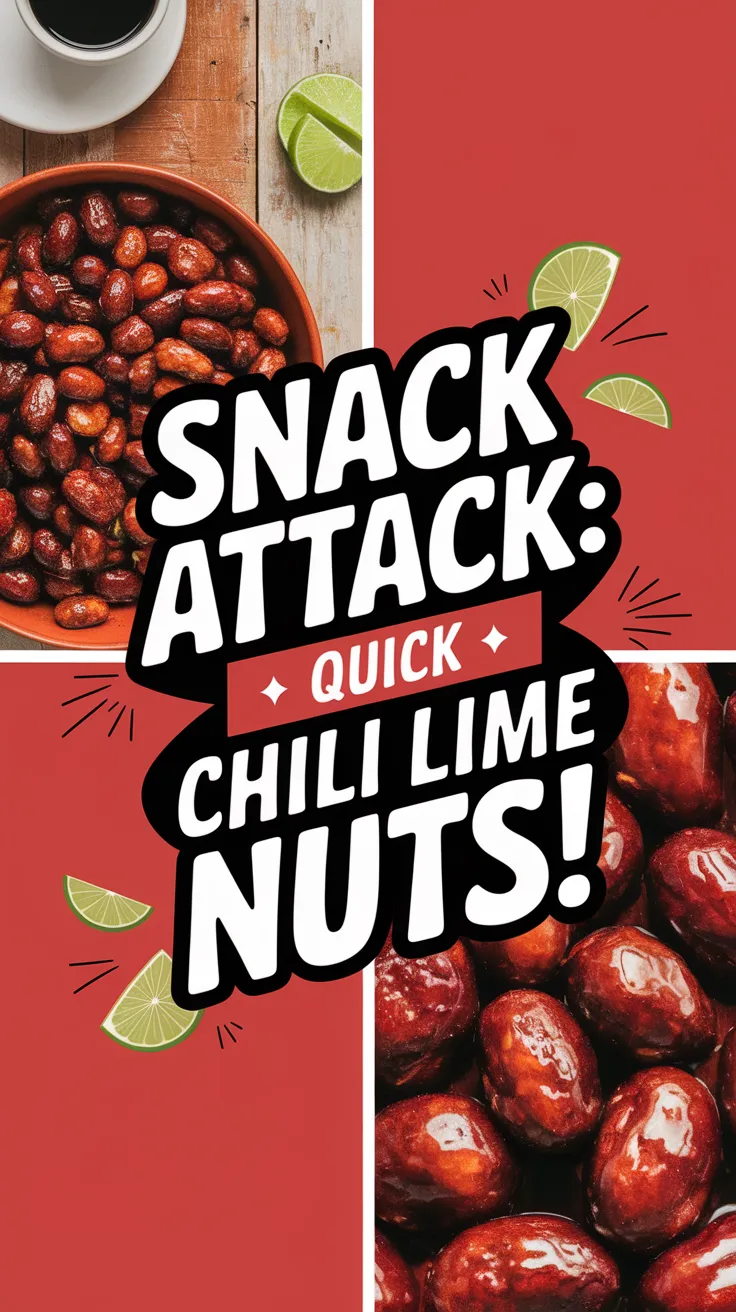Delicious quick microwave chili lime nuts in a bowl with lime slices