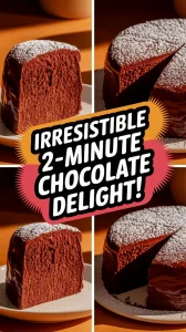 Delicious microwave chocolate coconut cake with a fluffy texture.