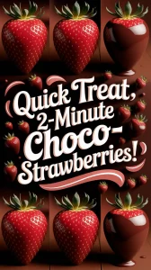 Delicious chocolate-covered strawberries made in just 2 minutes using a microwave
