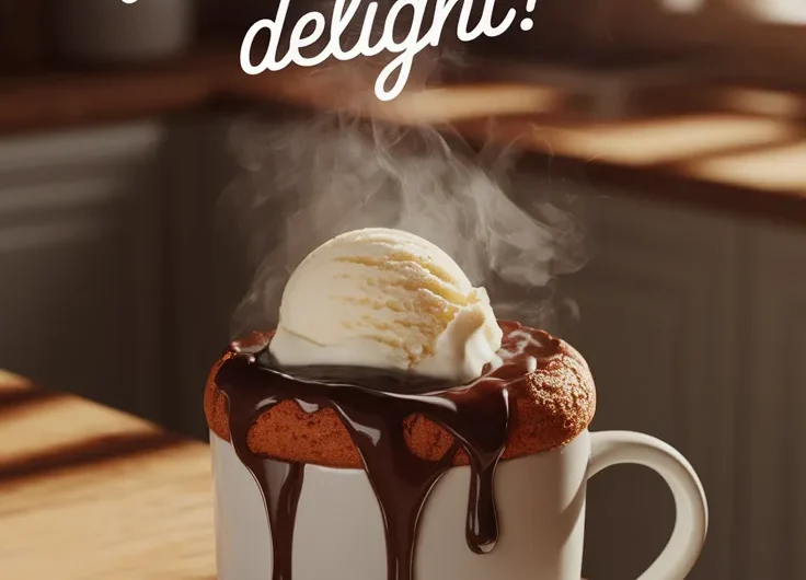 2-Minute Microwave Chocolate Hazelnut Mug Cake
