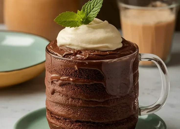Microwave Chocolate Mint Cake