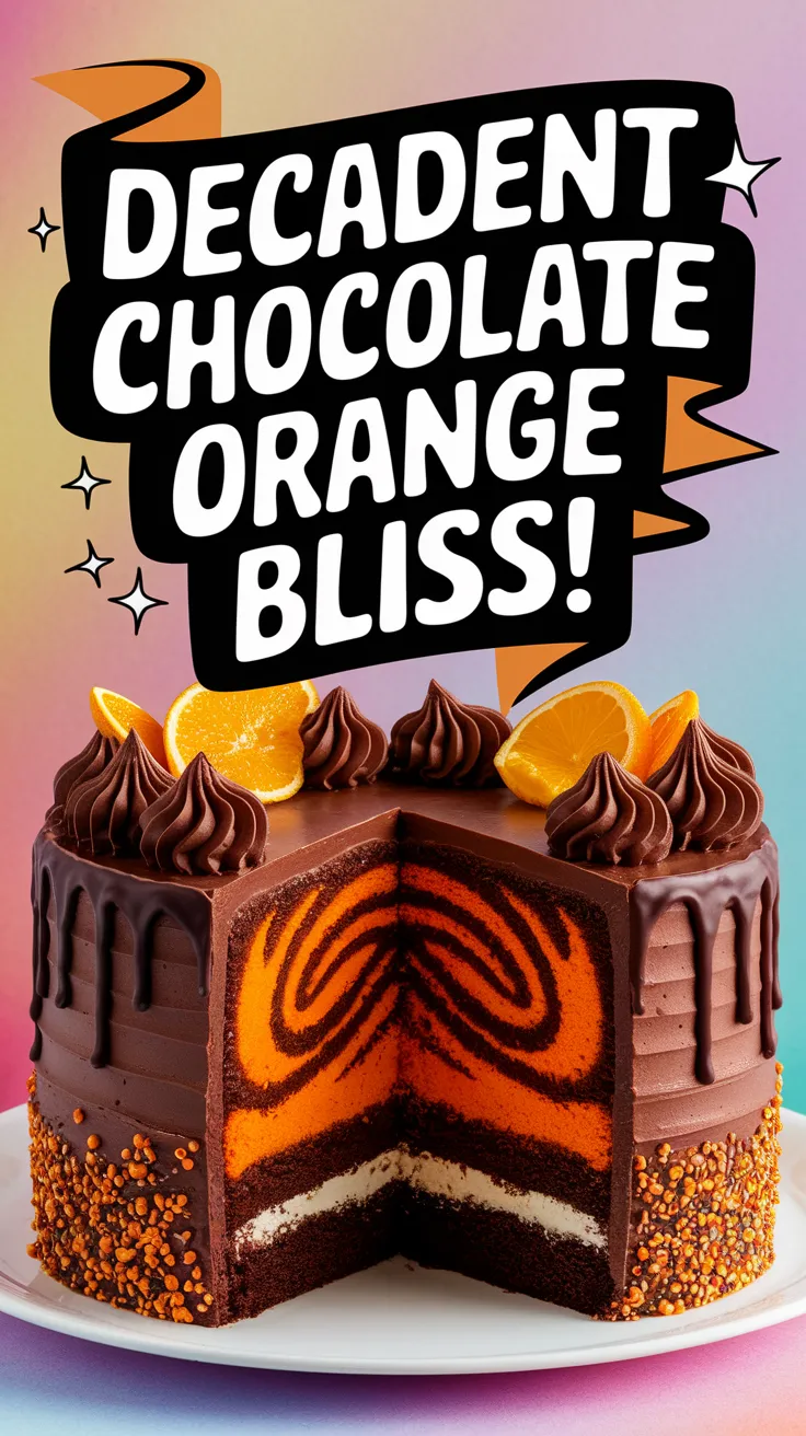 Delicious microwave chocolate orange cake with a vibrant orange filling.