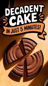 Delicious microwave chocolate peanut cake sliced into portions