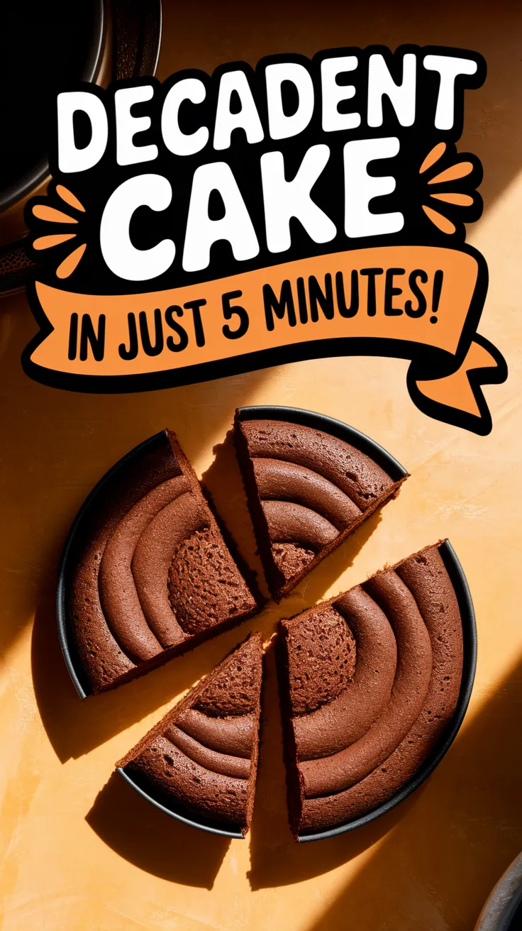 Delicious microwave chocolate peanut cake sliced into portions