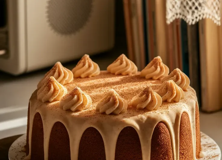 Microwave Coconut Chai Cake
