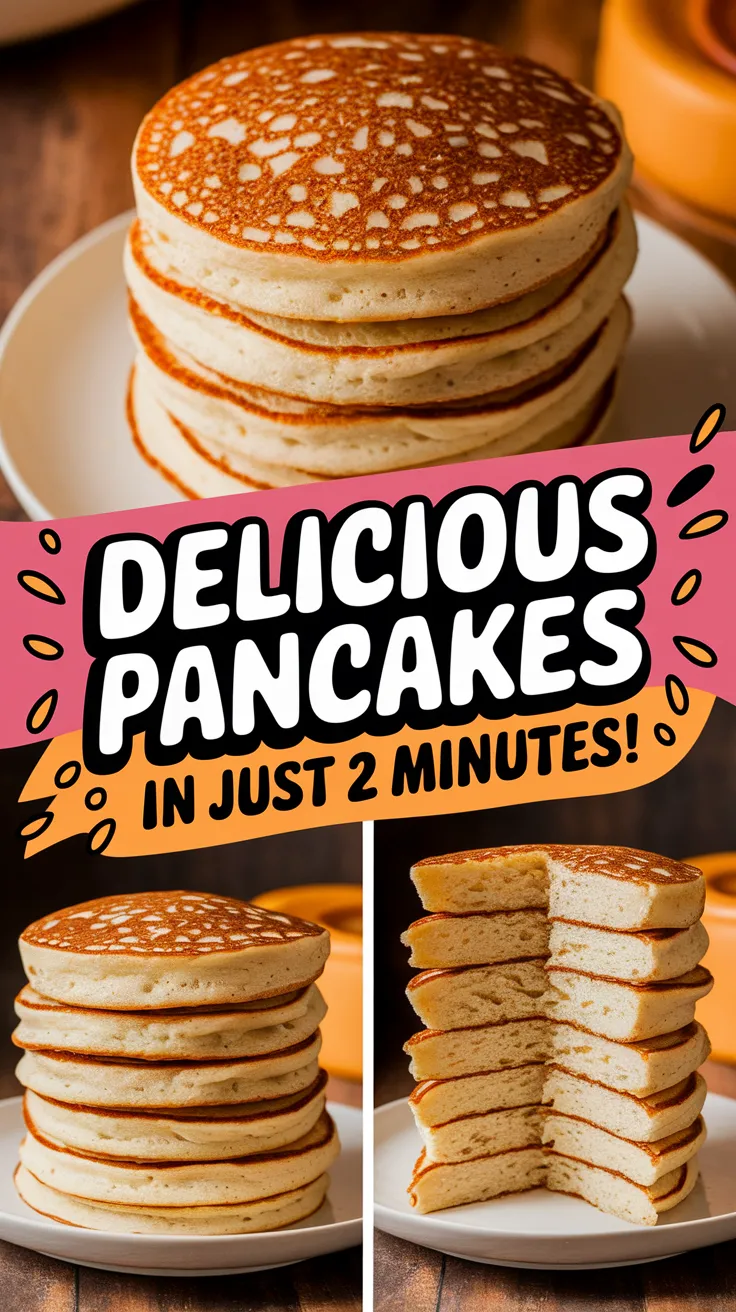 Delicious microwave coconut flour pancakes stacked on a plate.