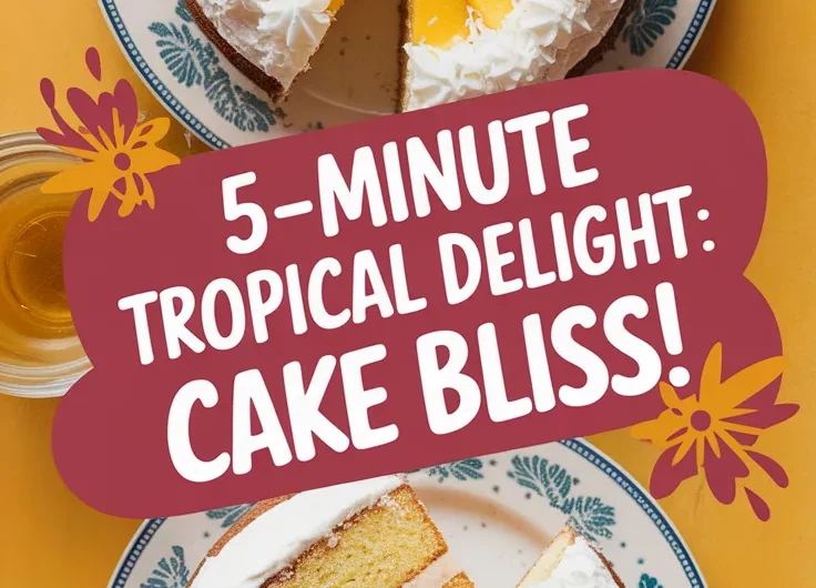 Microwave Coconut Mango Cake