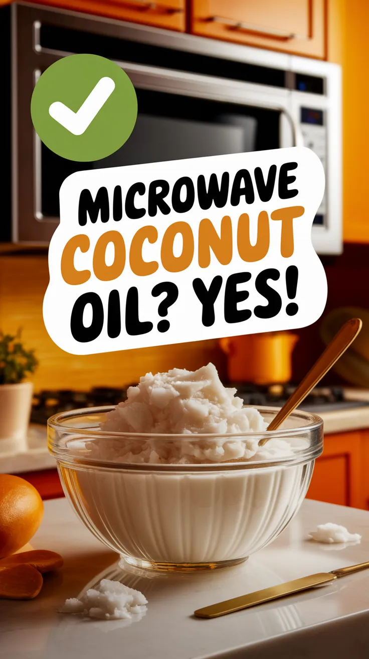 Bowl of coconut oil ready for microwaving without burning.