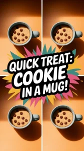 Delicious microwave cookie dough mug with chocolate chips