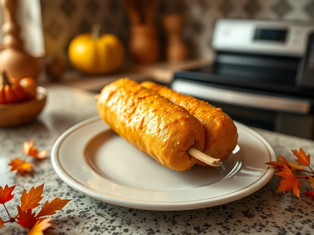 Delicious corn dogs ready to be microwaved for a quick snack