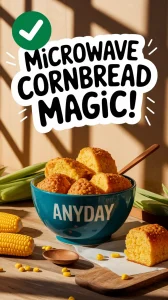 Delicious cornbread made in the microwave with Anyday Bowl.