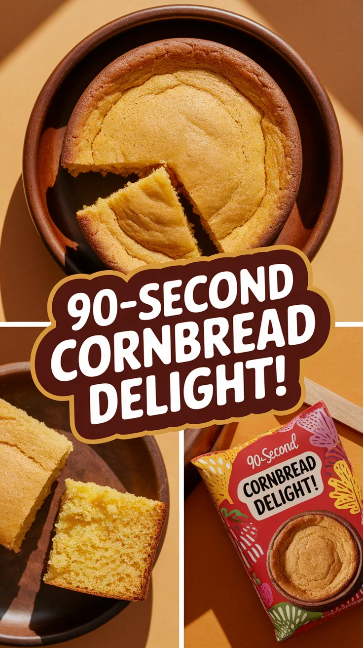 Delicious cornbread made from microwave cornbread mix in 90 seconds