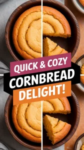 A warm bowl of microwave cornbread, showcasing its fluffy texture and golden color.