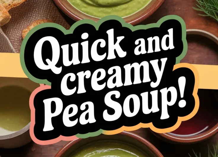 Creamy Pea Soup Made in the Microwave
